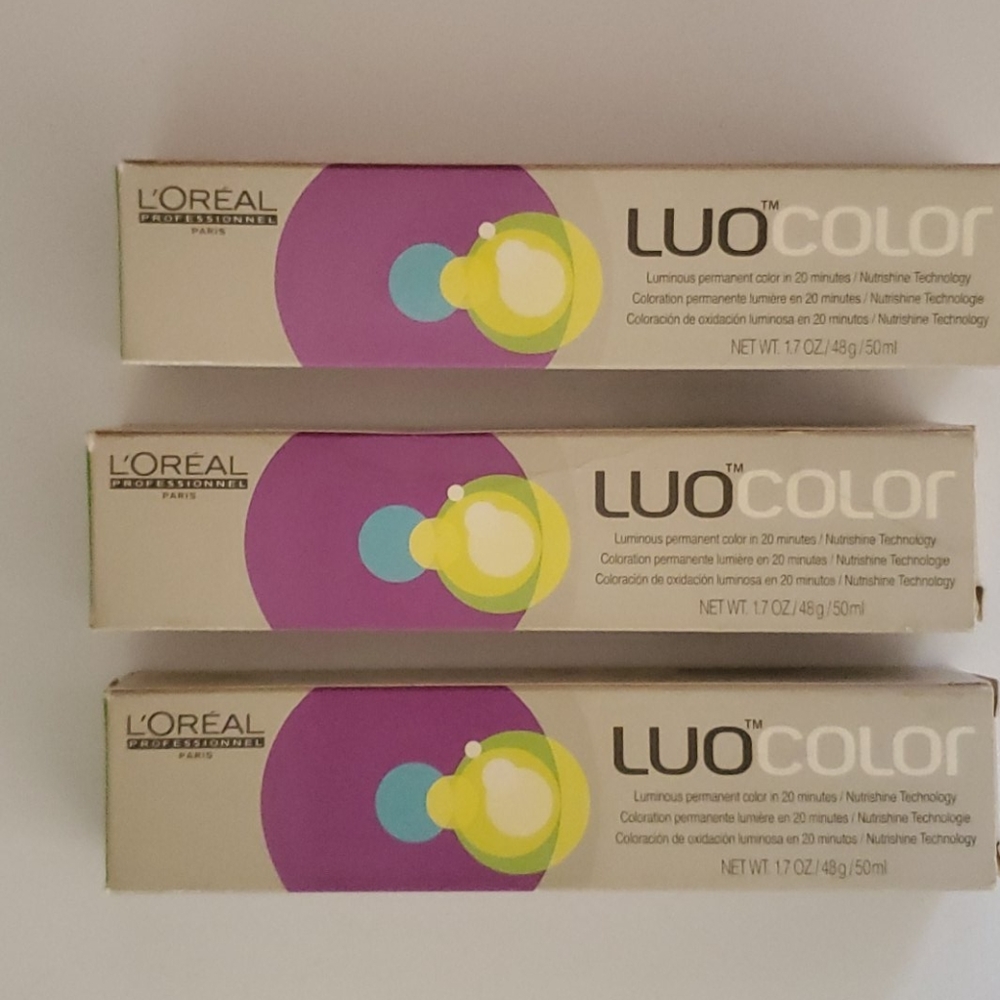 3 Packs L'oreal Luocolor Permanent Hair Color New